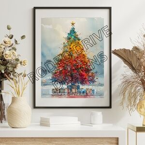 Louis Vuitton Holiday Art Print 11x14 Christmas Tree Decor | Luxury Print
